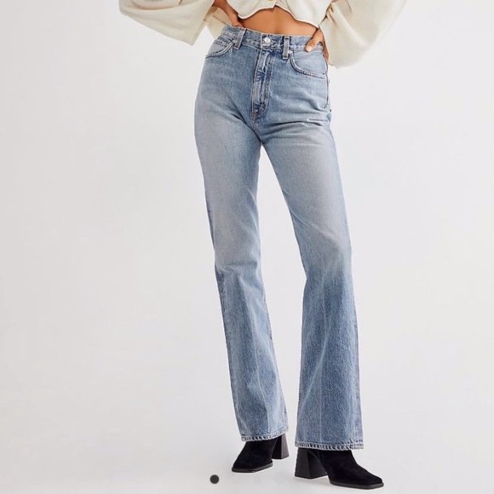 New Agolde Feel Good High Rise Wide Leg Classic Jean - Picture 8 of 15